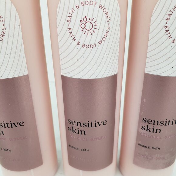 Bath & Body Works LOT of 3 Sensitive Skin Colloidal Oatmeal Bubble Bath 10.75 oz - Picture 4 of 5